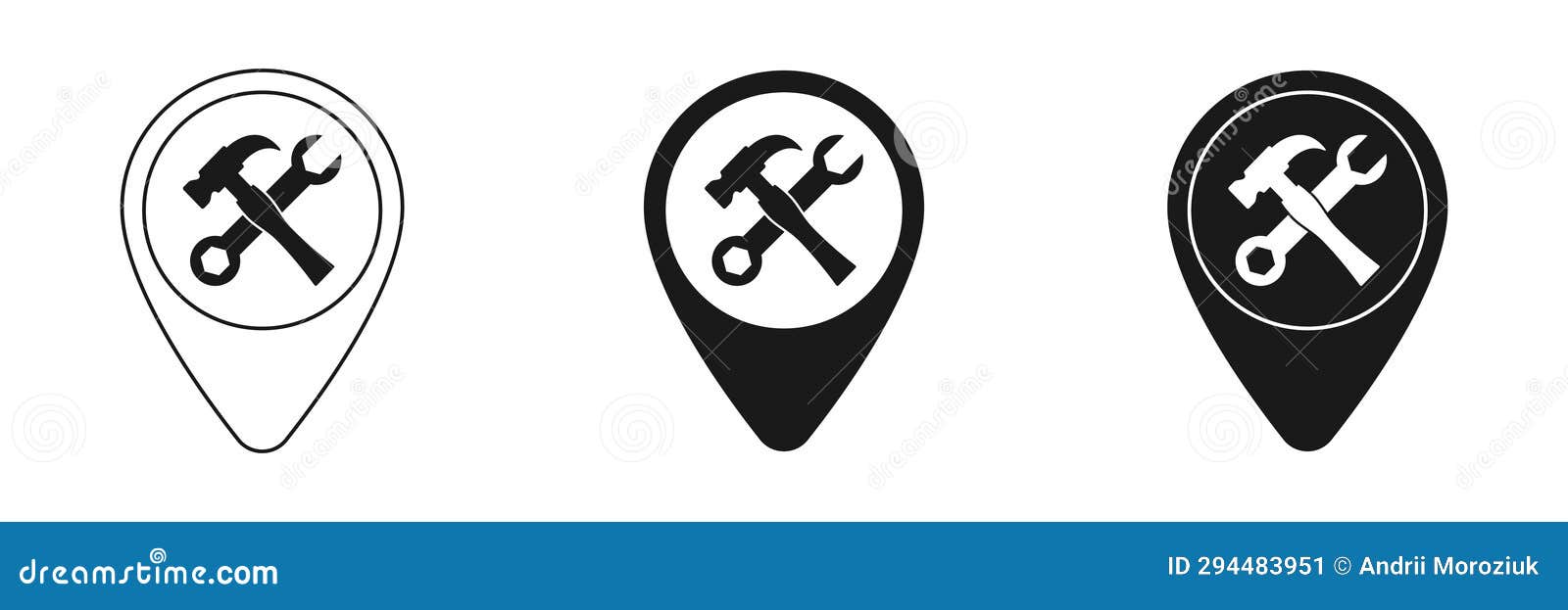 service, tools icon repair  icons set, label on the map. set of multicolored icons. .